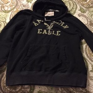 American Eagle Hoodie Black large